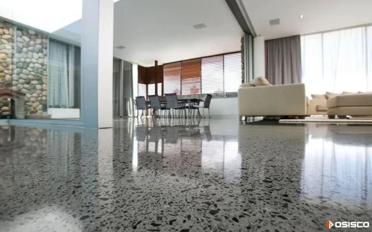 Polished concrete in a modern living space